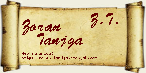 Zoran Tanjga vizit kartica